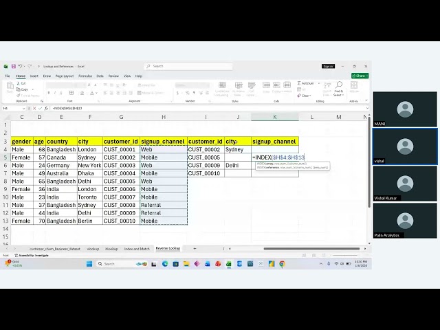 Data Analytics Course Batch 109 Excel Training : Session 14
