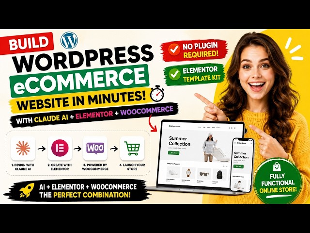 How to Create eCommerce Website in WordPress Using Claude AI & Elementor Template Kit