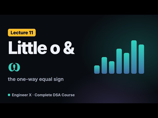 Little o and Little Omega Notation, Asymptotic Equations & Comparing Functions | DSA Course L11