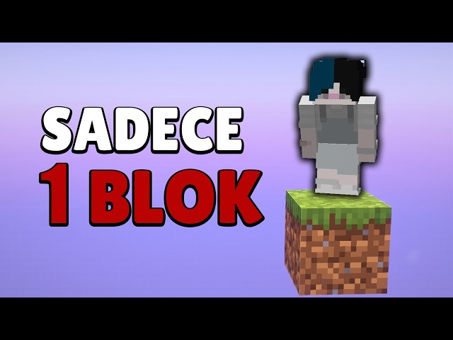 Minecraft Hardcore'da Sadece 1 Blok İle 100 GÜN!