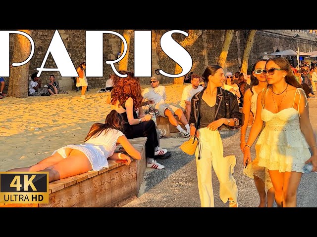 [🇫🇷Paris France 4K 120FPS Walking Tour] Paris Summer Sunset Walk  17/AUGUST/2025