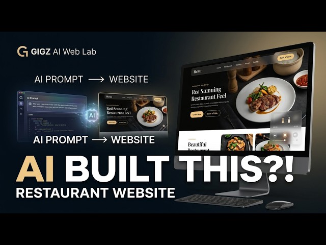 I Built a Restaurant Website Using AI From Scratch | AI Web Development | GIGZ AI Web Lab