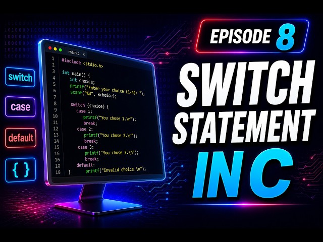 Episode 8 | Learn C Programming for Beginners | Switch Statement in C | CODEVERSE