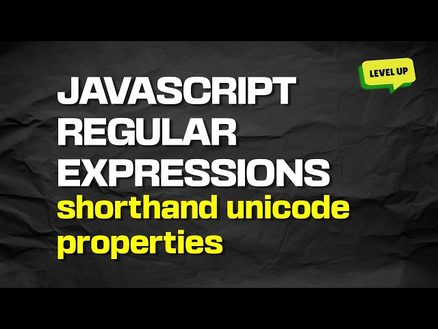 Javascript Regular Expressions: Shorthand Unicode Properties