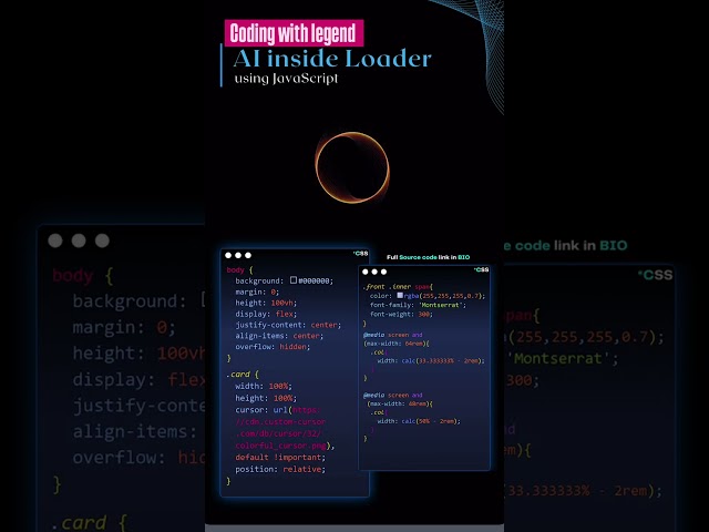 Ai Inside Loader in css ! Html Css javascript effect animation #programming #coding #loader