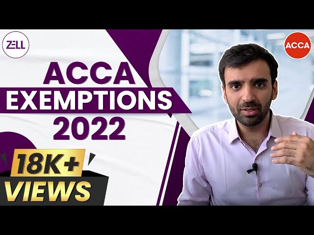 ACCA Exemptions For BCom/MCom/BBA/CA/CPA/CMA/CFA | Exemptions For Students & Professionals | ACCA