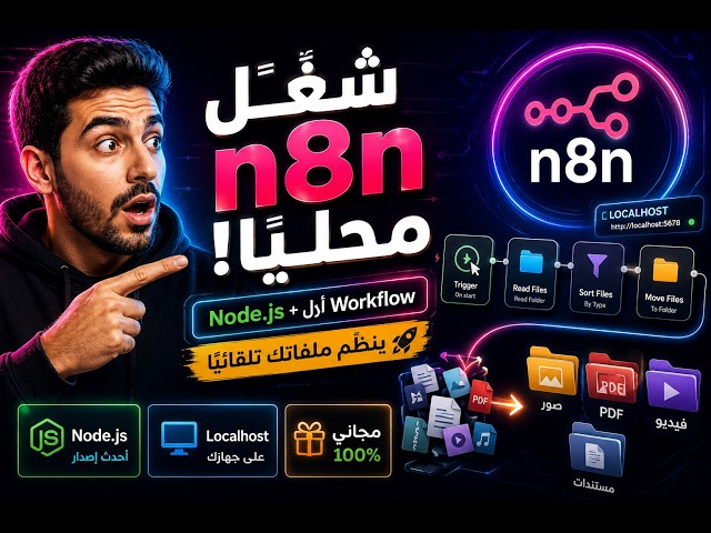 حوّل جهازك لسيرفر أتمتة ذكي مجاناً وخلي ملفات جهازت تتنظم تلقائياً | تنصيب Node.js وتشغيل Localhost