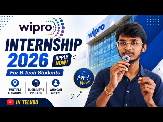 Wipro Internship 2026 🔥 For B.Tech Students | Eligibility, Apply Process & Locations