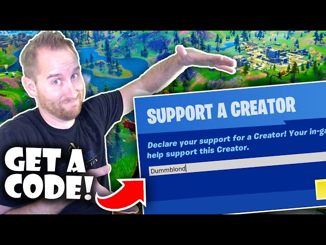 How to get a Support a Creator Code in Fortnite!