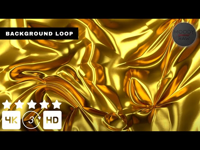 Luxury Lounge LED Wall Visual 4K (Silent) | Liquid Gold Ambience | 3H Seamless Loop