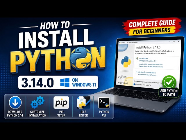 Python Installation Tutorial Guide | Download & Setup Python 3.14 on Windows