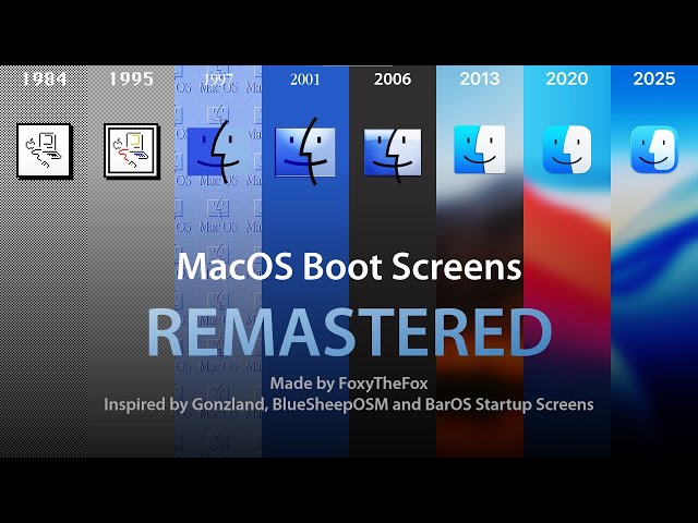 MacOS Boot Screens REMASTERED - Sequel to Windows Boot Screens REMASTERED