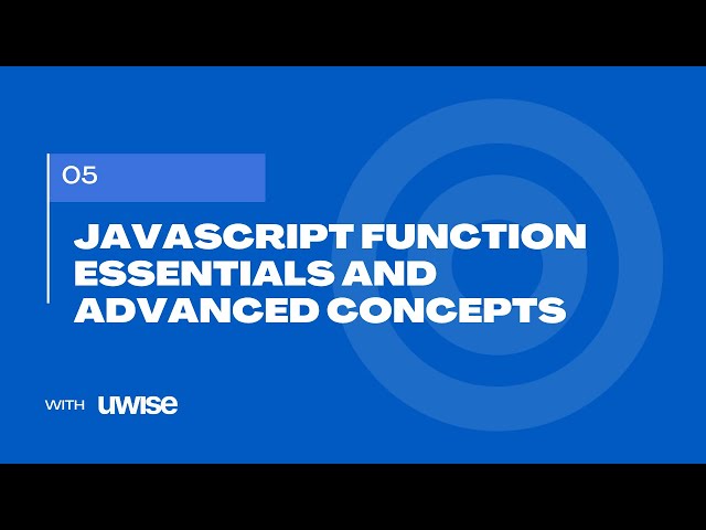 JavaScript Function Essentials and Advanced Concepts