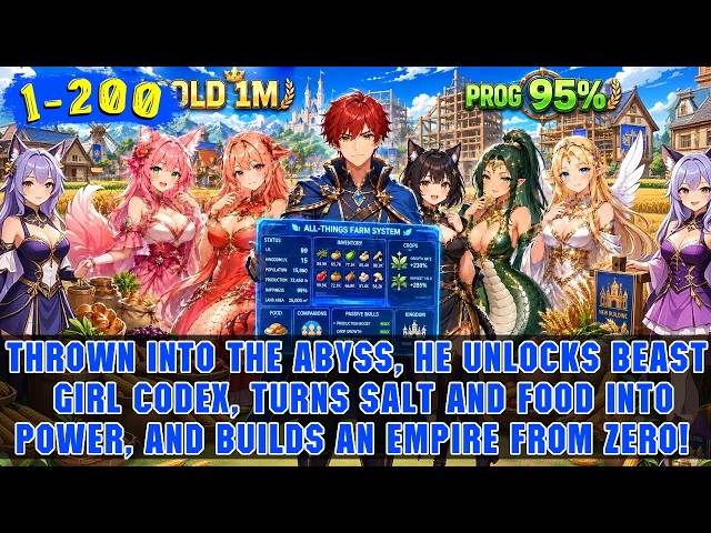 🔥Boy Activates All-Things Farm System, Uses Food to Adopt Beast-Girl Maids and Build a Kingdom!