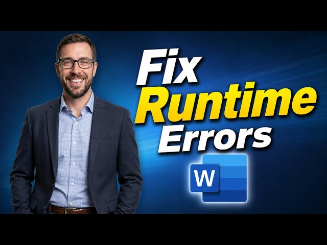 How To Fix RUNTIME ERRORS In Microsoft Word [2026 Guide]