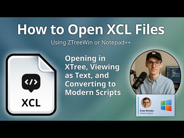 How to Open XCL Files (XTree For Windows Script)