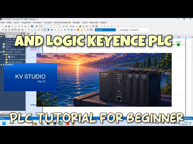 KV Studio : AND Logic Keyence PLC Tutorial For Beginner | Basic PLC Logic for PLC Programmer