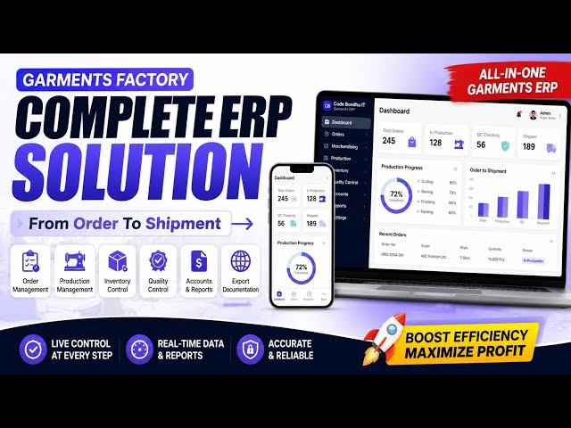 Best Garments ERP Software in Bangladesh | Complete RMG Factory Solution | Code Bondhu IT