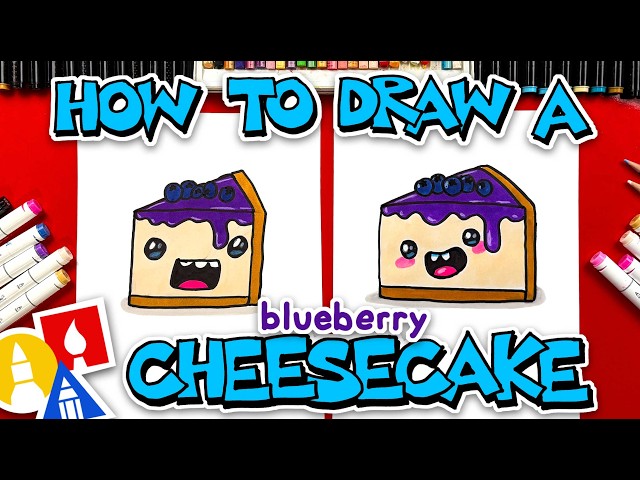 How To Draw A Funny Blueberry Cheesecake