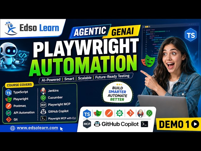 GenAI Playwright with TypeScript Course Introduction | Why Learn Playwright | Job Market | Demo 1