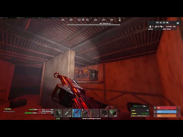 Rust Medium Raid Base #17 On Server Rusty Spoon US PVE 5x
