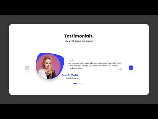 Responsive Testimonial Slider html and css