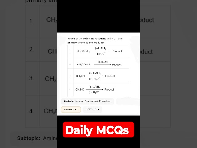 Daily MCQs #ncert #neet #jee #chemistry #pyq