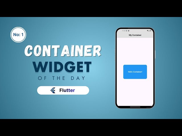 Container Widget | Flutter Widget Series Day#1 #flutter #programming #mobileappdevelopment