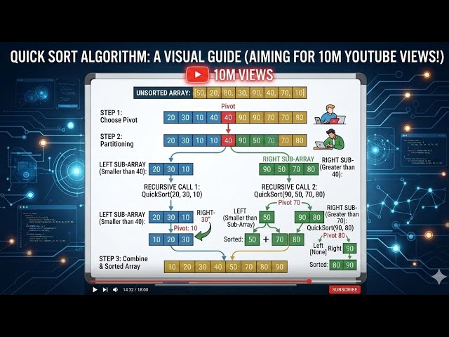 Quick sort in easy way || Data structure and algorithm || #easy #Learning #Hub 