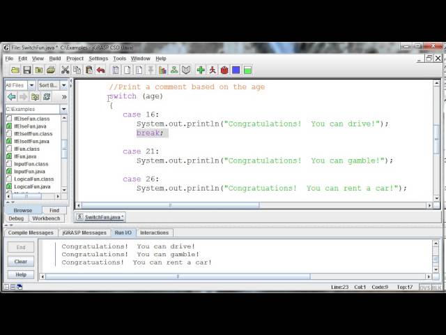 023 - Switch Statements