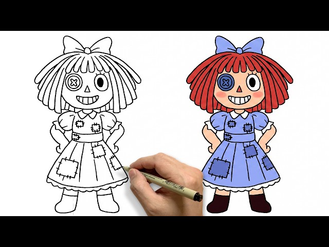 The Amazing Digital Circus Ragatha Drawing | Cute TADC Character Art and Ragdoll Details