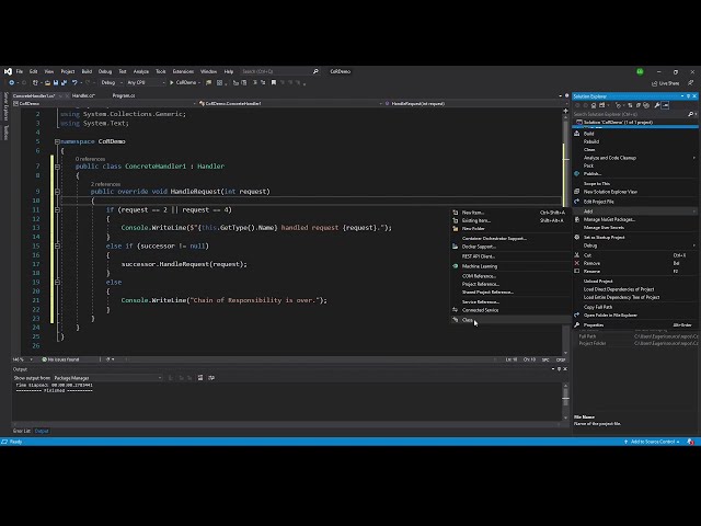 Chain of Responsibility Design pattern (C#)