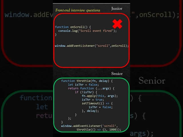 ✅ Throttle- you must implement for scroll event- avoid glitch in you app performance #shorts #viral