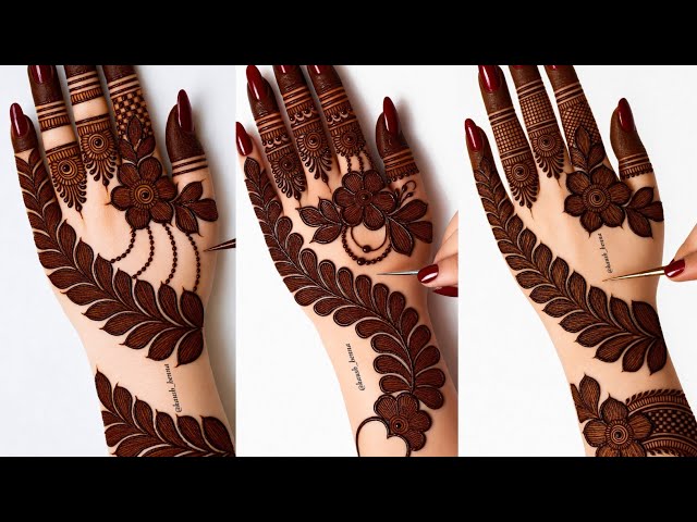 Top _3 Simple & unique mehndi design for back hand | letest mehndi design | mehandi ka design