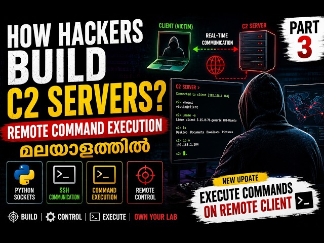 HOW HACKERS BUILD C2 SERVERS? | Remote Command Execution മലയാളത്തിൽ | PART 3