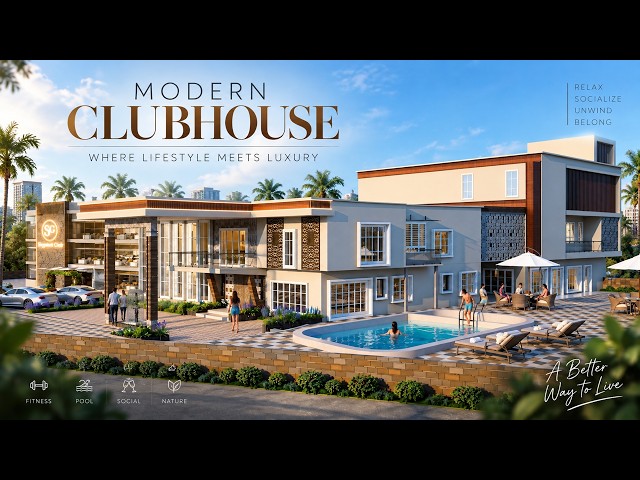 Modern Luxury Clubhouse Design | Stunning 3D Architectural Visualization
