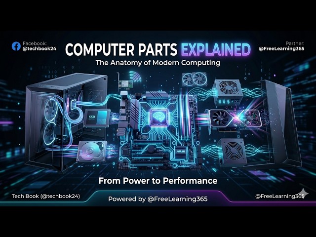 Computer Parts Explained #ComputerBasics #LearnTech #DigitalSkills #ITKnowledge