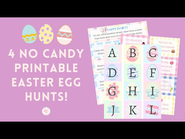 No Candy Easter Egg Hunt Printable Activities for Kids