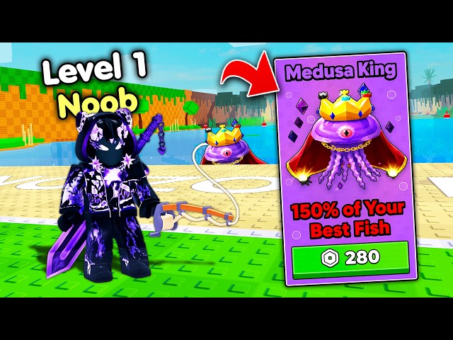 Starting Over as NOOB with OP SECRET in Pull a Lucky Fish! (Roblox)