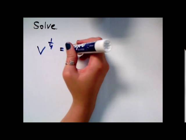 Solving an equation with exponent 1 divided by a, problem type 1