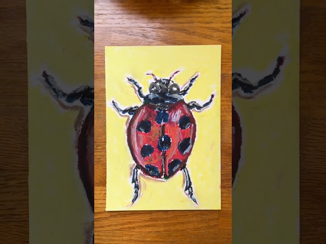 Unbeetleably good beetle!🪲❤️ #art #painting #original #creative #cute