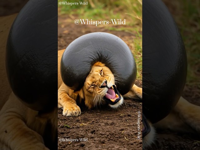 Wildlife Rescue Safely Removing Giant Slug from a Lion #wildlife #animalrescue #wildliferescue