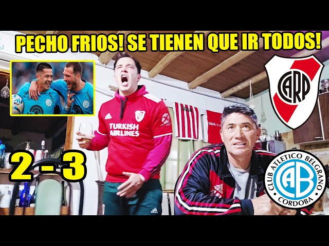 River 2 vs Belgrano 3 😡 Reacciones de hinchas de RIVER RE CALIENTES 😡 Pecho FRIOS!