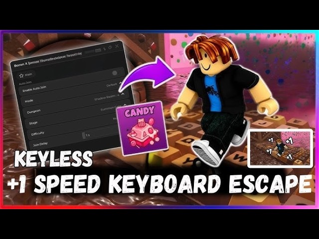 +1 Speed Keyboard Escape Scripts - NO KEY | UNLOCK GAMEPASS | Auto Win | Auto Everything