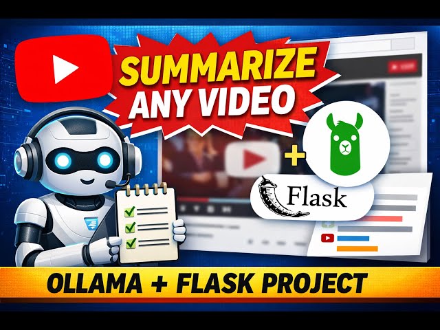 Build a YouTube Video Summarizer using Ollama (Local LLM)  | #YouTubeSummarizer