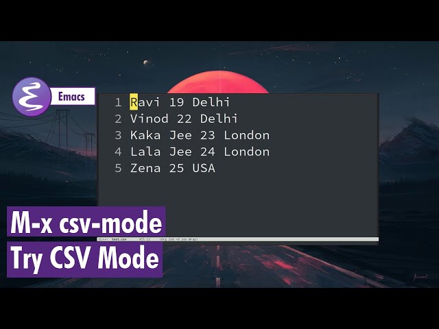 Org-mode - CSV mode is not bad