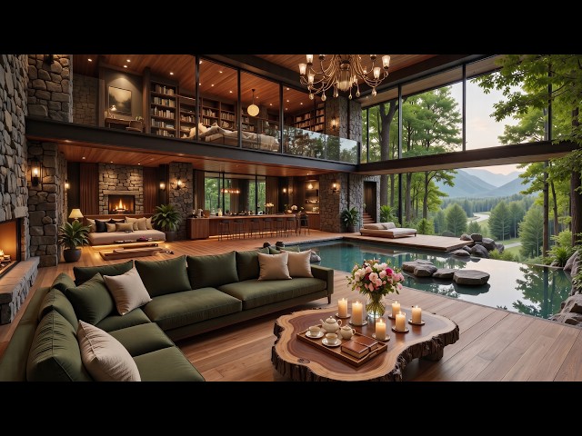 Luxury Forest Villa Jazz | Smooth Jazz with Cozy Poolside Lounge Ambience for Work & Relaxation