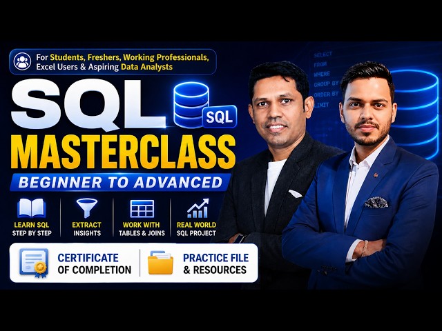 SQL Tutorial from Basic to Advanced | Learn SQL from Scratch to Advanced + Real Project