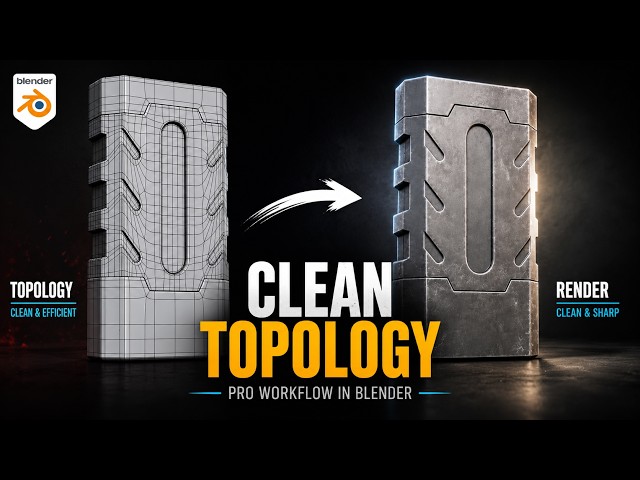 Blender Hard Surface Modeling Tutorial | Clean Topology Workflow