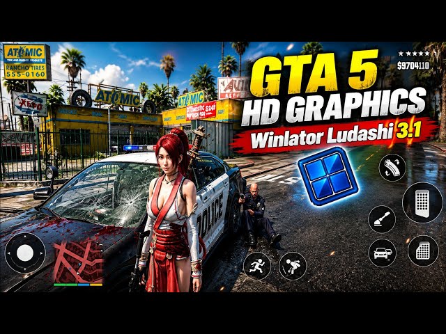 GTA 5 Mobile HD Gameplay 🔥 | Winlator Ludashi 3.1 | Ultra Graphics & Smooth Gameplay
